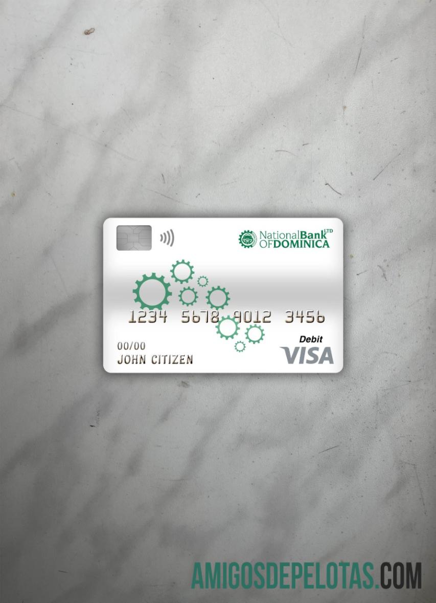 Dominica National Bank Of Dominica Bank Visa Cartão de Débito Photolook Front exemplo real